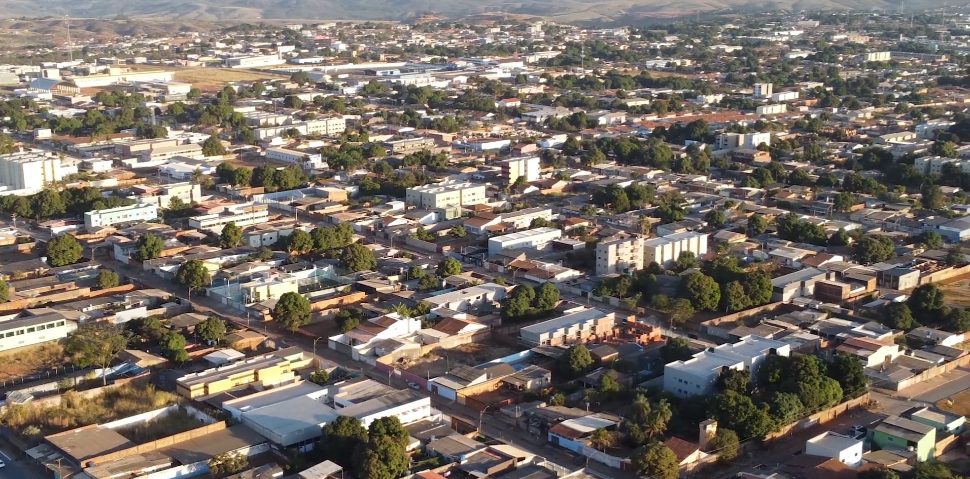 Vista aérea de Águas Lindas de Goiás – GO